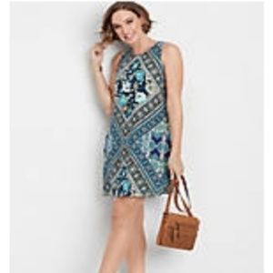 Maurices Floral Print Key Hole Back Dress